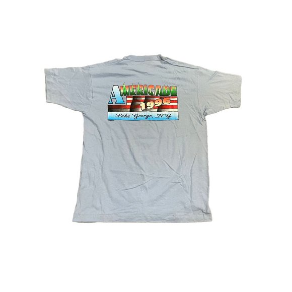 Vintage Rare 1996 Americade Bike Rally Shirt Biker Lake George NY Mens XL - Picture 2 of 4